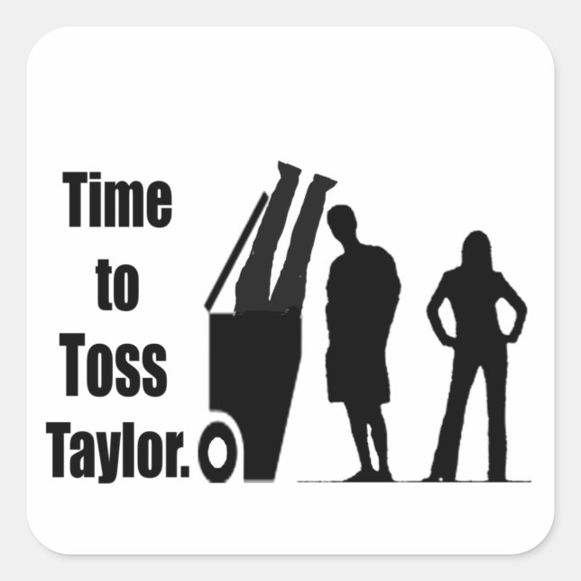 Adesivo Quadrado Hora de Toss Taylor (Frente)