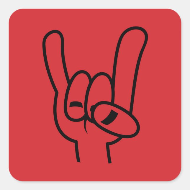 Adesivo Quadrado Hornos do Diabo de Metal Pesado Linha Preta (Frente)