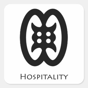 Adesivo Quadrado Hospitalidade (Akwaaba) Símbolo Adinkra