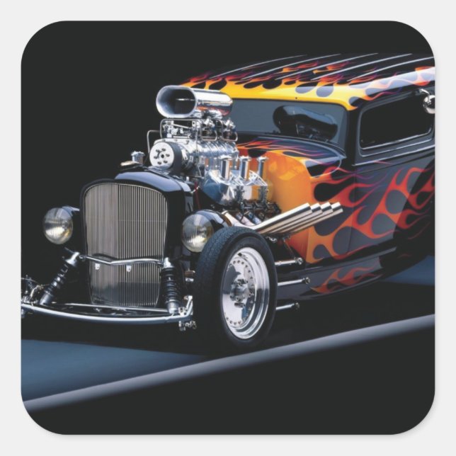 Adesivo Quadrado Hot rod (Frente)