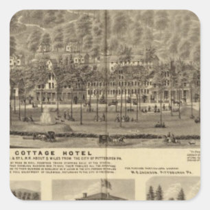 Adesivo Quadrado Hotel da casa de campo de Idlewood perto de