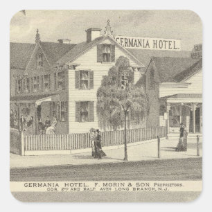 Adesivo Quadrado Hotel de Germania, ramo longo e irmãos de Hughes