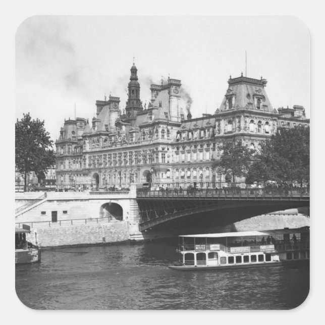 Adesivo Quadrado Hotel de Ville, 1882 (Frente)