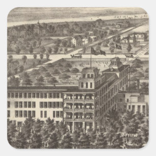 Adesivo Quadrado Hotel Estados Unidos, Atlantic City, NJ
