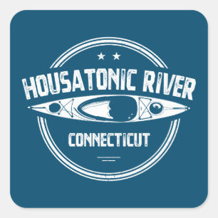Adesivo Quadrado Housatonic River Connecticut Kayaking