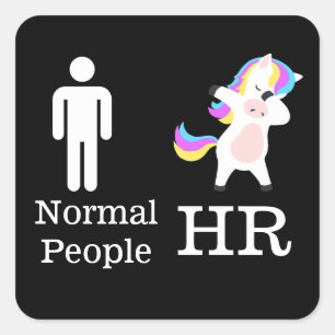 Adesivo Quadrado HR 🦄 Dabbing Unicorn STICKER