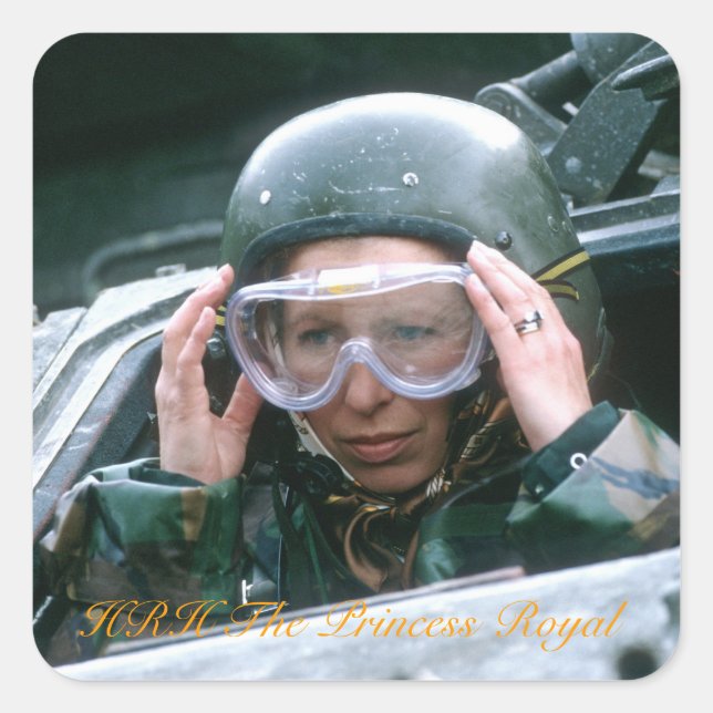 Adesivo Quadrado HRH A Princesa Real 1985 (Frente)