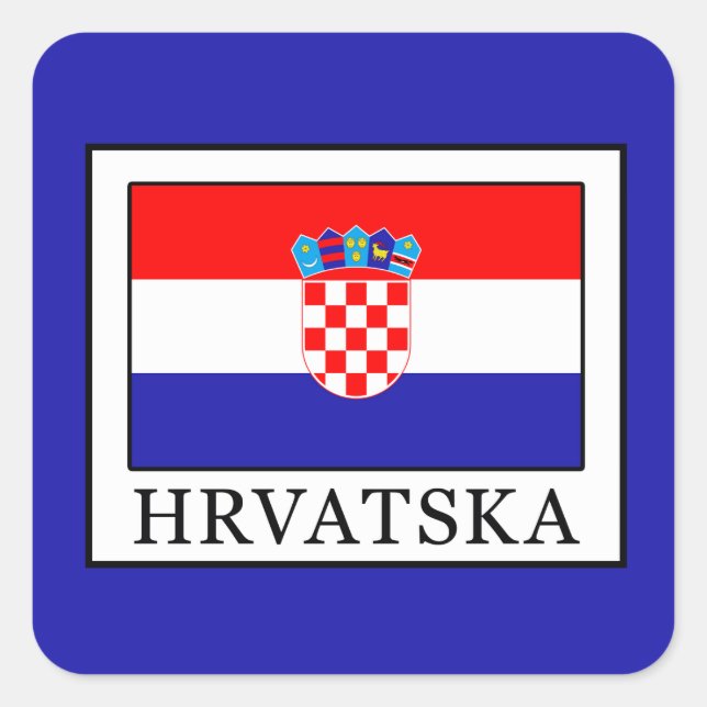 Adesivo Quadrado Hrvatska (Frente)