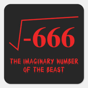 Adesivo Quadrado Humor da matemática