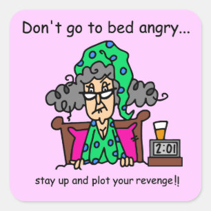 Adesivo Quadrado Humor de Bedtime