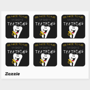 Adesivo Quadrado Humor pai: Seja legal comigo Meu bebê é uma cois