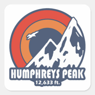 Adesivo Quadrado Humphreys Peak Arizona Sun Eagle