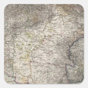 Adesivo Quadrado Hungria, a Transilvânia, Slavonia, Croatia