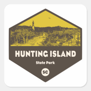 Adesivo Quadrado Hunting Island State Park Carolina do Sul