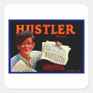 Adesivo Quadrado Hustler Bartletts