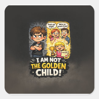 Adesivo Quadrado I Am Not The Golden Child