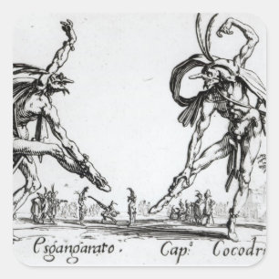 Adesivo Quadrado I Balli de Spessanei ou Le Grande Chasse