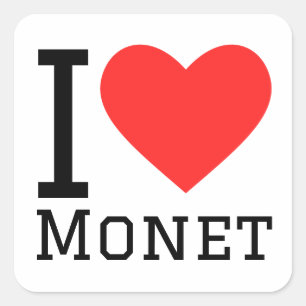 Adesivo Quadrado I love Monet