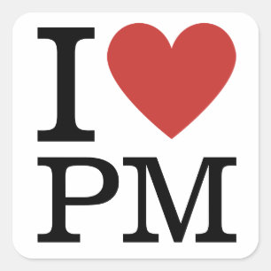 Adesivo Quadrado I ❤️ Love PM - Product Management STICKER