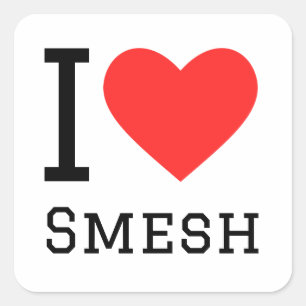 Adesivo Quadrado I love smesh