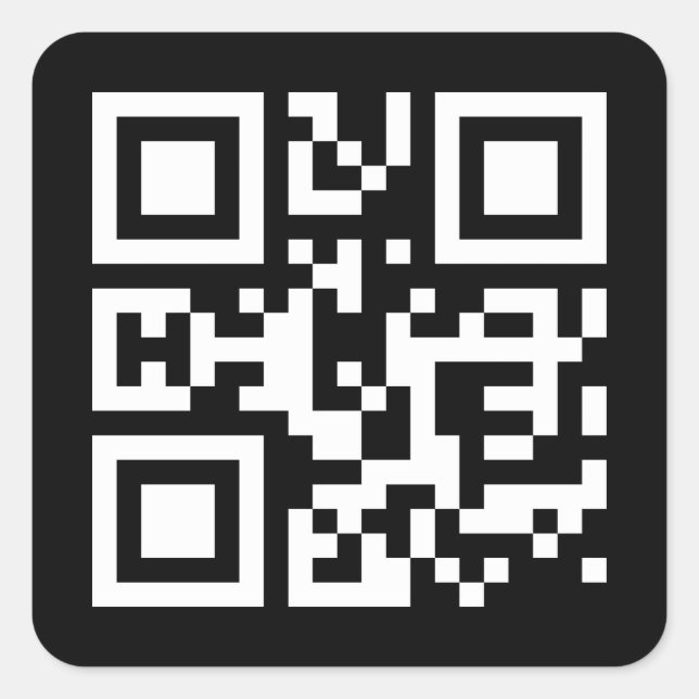 Adesivo Quadrado I ❤ NY — Código QR invertido (Frente)