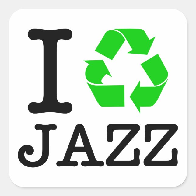 Adesivo Quadrado I Reciclar Jazz (Frente)