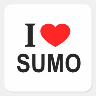 ADESIVO QUADRADO I ❤️ SUMO I LOVE SUMO I HEART SUMO