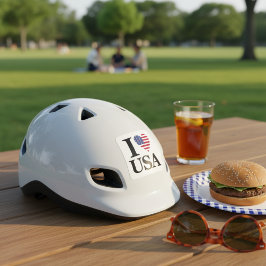 ADESIVO QUADRADO "I ❤️ USA"