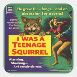 Adesivo Quadrado I was a teenage squirrel