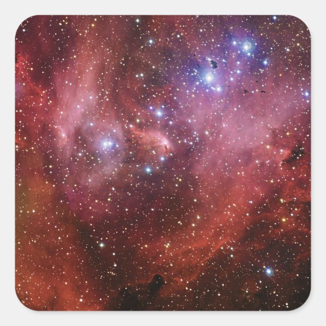 Adesivo Quadrado IC 2944 Nebulosa de Frango Lambda Cen Nebula (Frente)