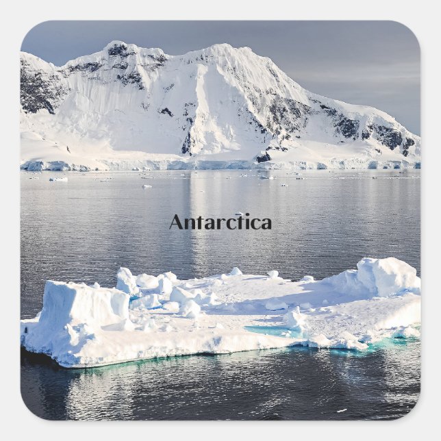 Adesivo Quadrado iceberg Antártica (Frente)