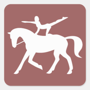 Adesivo Quadrado ícone da abóbada do cavalo