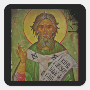 Adesivo Quadrado Ícone de São Patrick em Verde