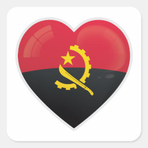 Adesivo Quadrado Ícone do Amor Angola