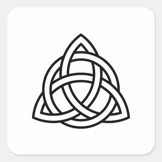 Adesivo Quadrado Ícone preto Celta Triquetra Original (Frente)