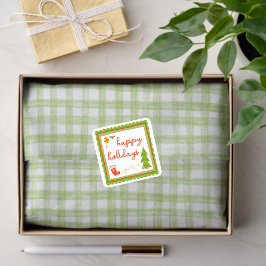 Adesivo Quadrado Ícones Natalinos Caprichosos FELIZ NATAL