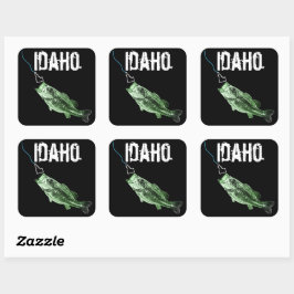 ADESIVO QUADRADO IDAHO BASS - AQUI PESCA - IDAHO BRILHANTE