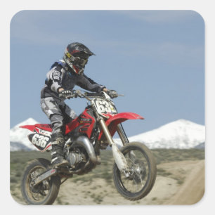 Adesivo Quadrado Idaho, Corrida de Motocross, Corrida de Motociclet