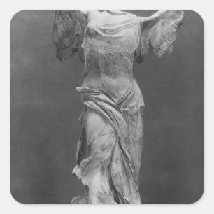 Adesivo Quadrado Ideia da vitória Samothrace no museu do Louvre