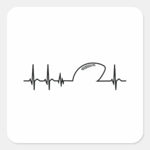 Adesivo Quadrado Ideia de Bonitos de Coração da Equipe Americana de