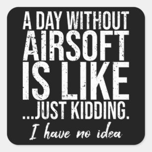 Adesivo Quadrado Ideia de presente de esportes engraçados