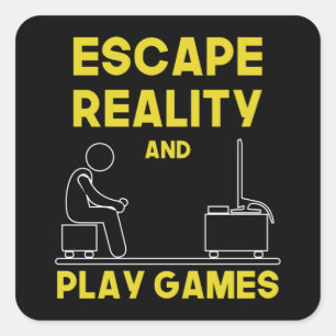 Adesivo Quadrado Ideia de presente do console do jogo Jogos de game