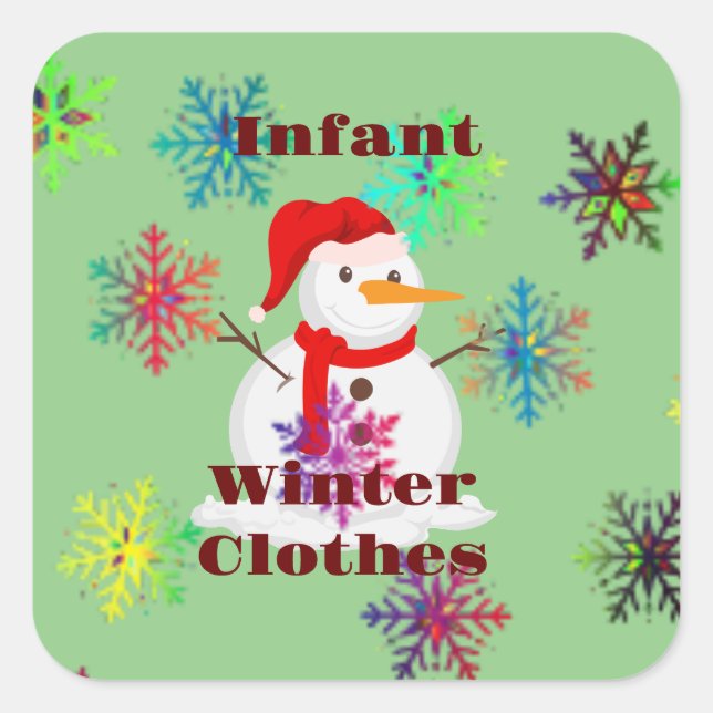 Adesivo Quadrado Ideias de armazenamento da família/outra organizaç (Frente)