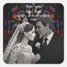 Adesivo Quadrado Ideias de presente personalizadas do casal de casa