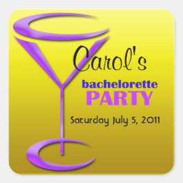 Adesivo Quadrado Ideias personalizadas de presentes de Festa de sol