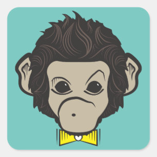 Adesivo Quadrado identica do macaco
