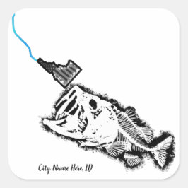 ADESIVO QUADRADO IDENTIFICAÇÃO DO PATRIOT DE COMUTAÇÃO - NOME PERSO