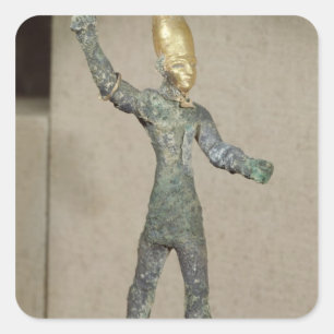 Adesivo Quadrado Ídolo do Baal do deus, de Ugarit, Syria