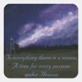 Adesivo Quadrado Igreja de outono