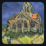 Adesivo Quadrado Igreja em Auvers-sur-Oise por Vincent van Gogh<br><div class="desc">A Igreja em Auvers por Vincent van Gogh é uma pintura arquitetônica de apos impressionismo de arte vintage. Uma vista exterior de uma igreja com janelas de vidro manchadas e uma figura caminhando em direção à Capela ao longo de um caminho de pedra. Sobre o artista: Vincent Willem van Gogh...</div>
